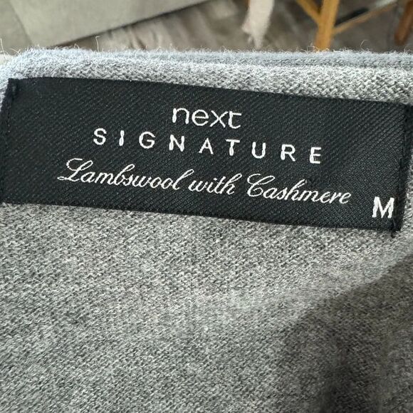 Next Signature Cardigan‎ Sweater lambswool and Cashmere Medium - Picture 3 of 3